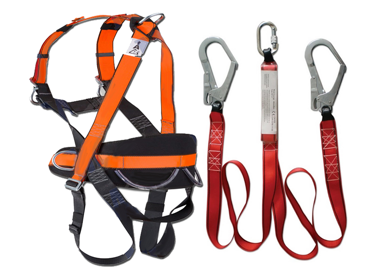 เข็มขัดนิรภัยแบบเต็มตัว รุ่น HT-320+Absorber Webbing 2 Hook